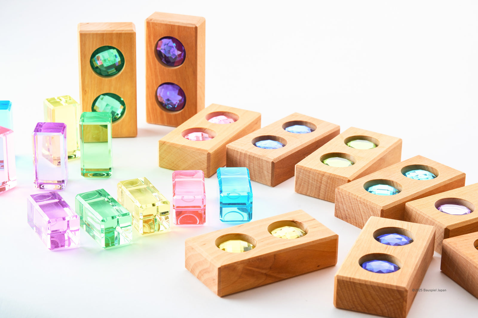 BAUSPIEL ルミナスブロック　箱入り BAUSPIEL 】ルミナスブロック 24pcs ※木箱付き【次回入荷分予約